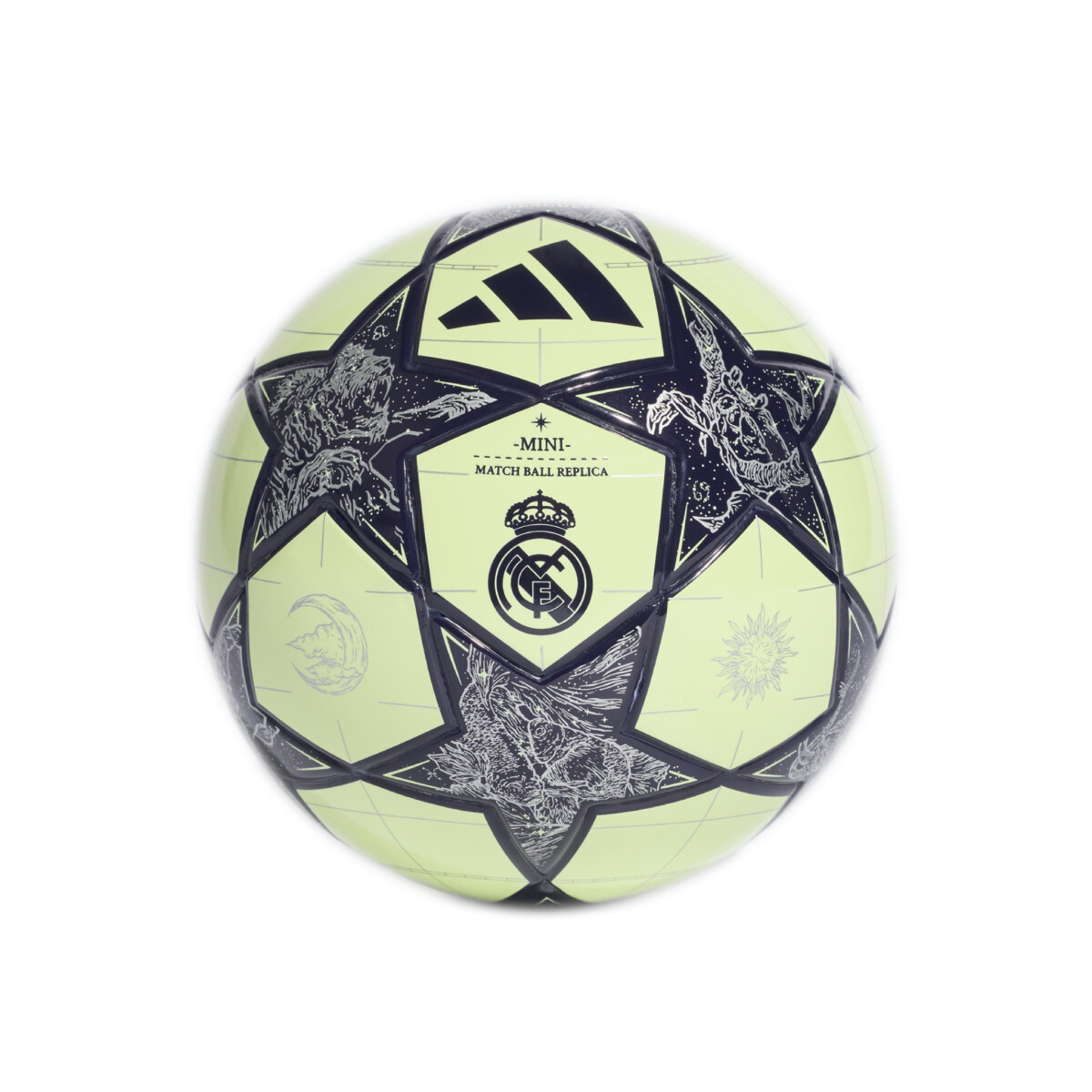 MINI PELOTA adidas UCL REAL MADRID - Lime & Black 