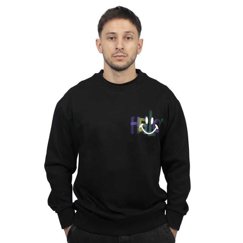 BUZOS ACTIVE HODDIE CON ESTAMPA Unisex - XC02 Negro