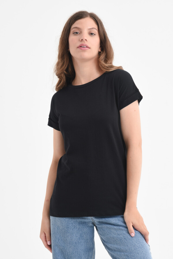 Camiseta manga corta algodón orgánico Negro