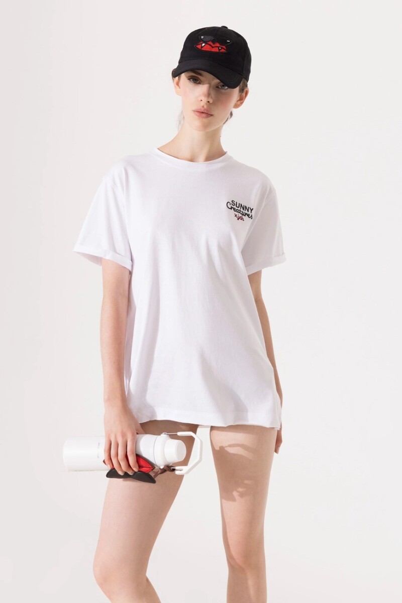 REMERA GLASSES Blanco