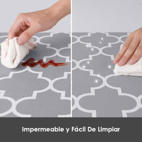 Set 2 Alfombras P/ Cocina O Baño Pvc Tatami Acolchado Gris