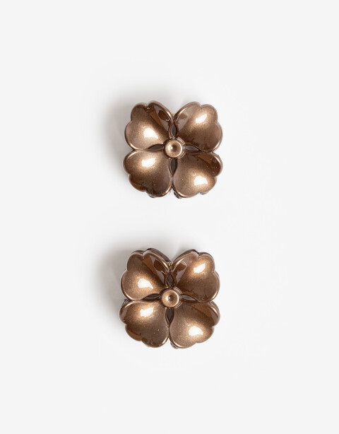 Broches Sets Flores Set De Broches De Acrílico - Cobre