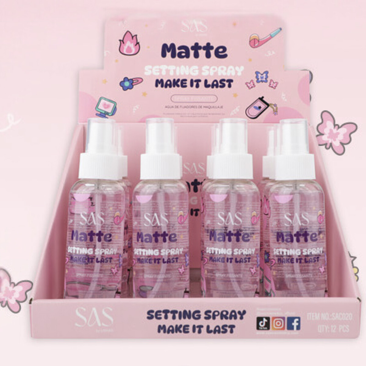 SAS Spray fijador matte de maquillaje - Sas Spray Fijador Matte De Maquillaje 