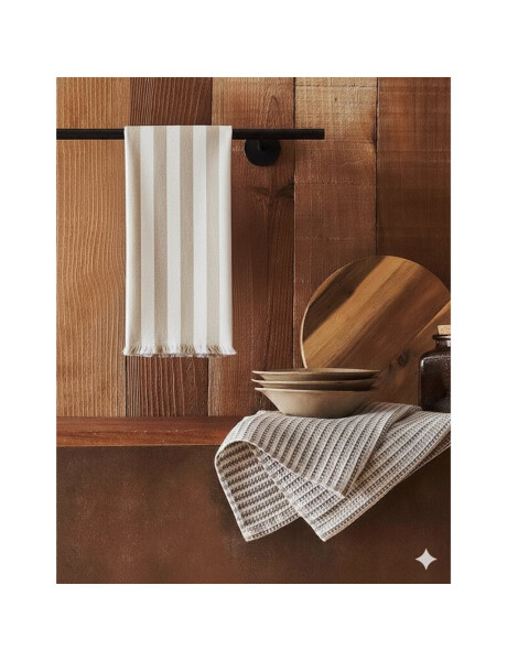 SET X2 REPASADORES 40X60CM RAYAS BEIGE SET X2 REPASADORES 40X60CM RAYAS BEIGE