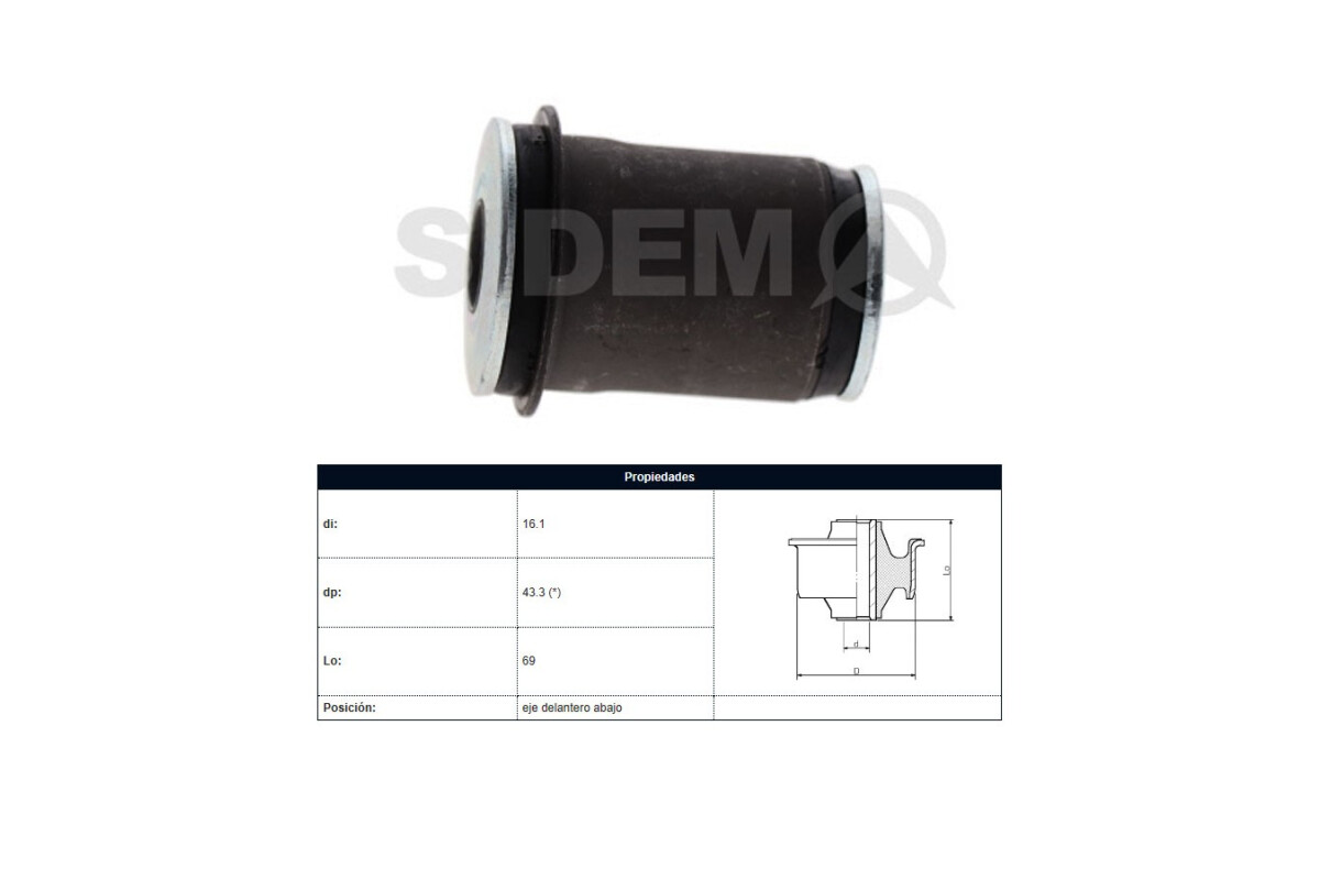 Buje Toyota Hilux 97-04 Der/Izq Buje Toyota Hilux 97-04 Der/Izq