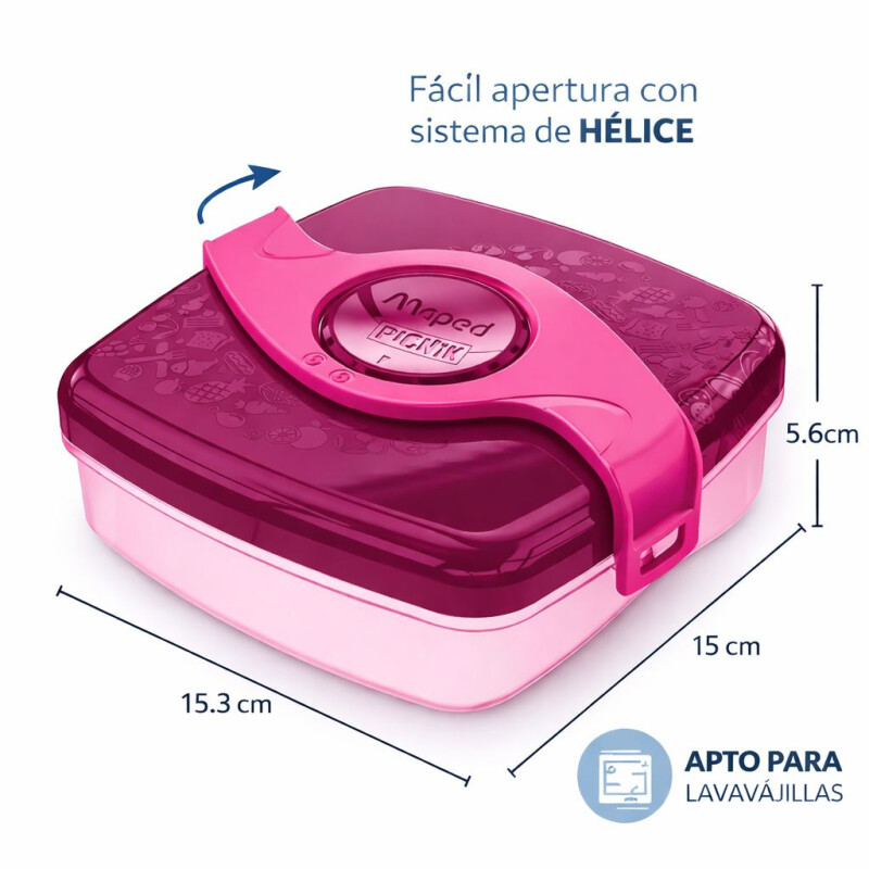 Tupper Hermético para Alimentos con Cierre de Seguridad - Violeta Tupper Hermético para Alimentos con Cierre de Seguridad - Violeta