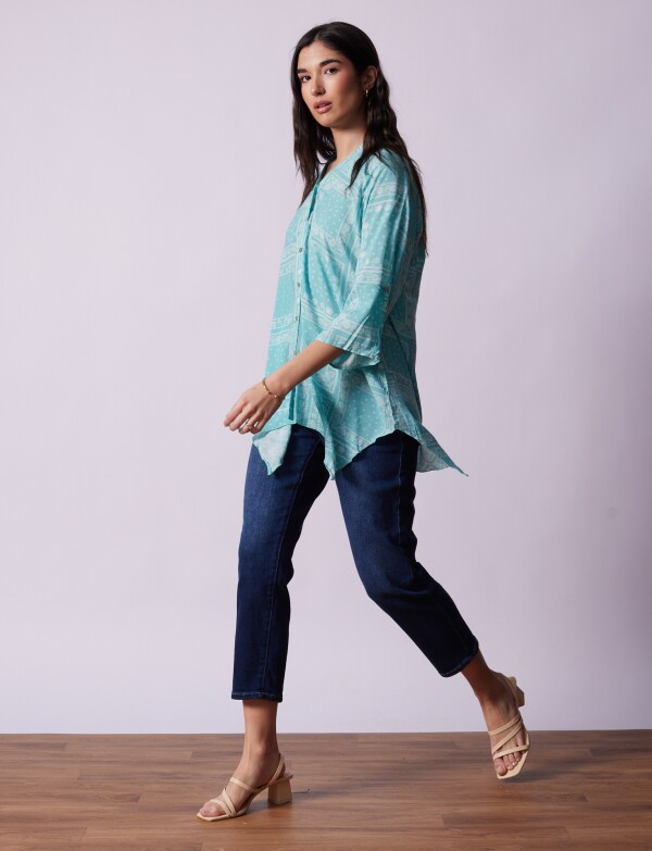 Blusa Picos VERDE AGUA