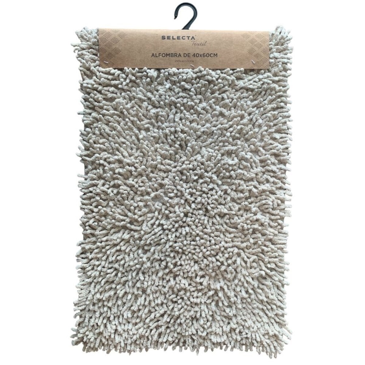 ALFOMBRA RECT BAÑO MONTAÑAS SHAGGY NATURAL 40X60CM 