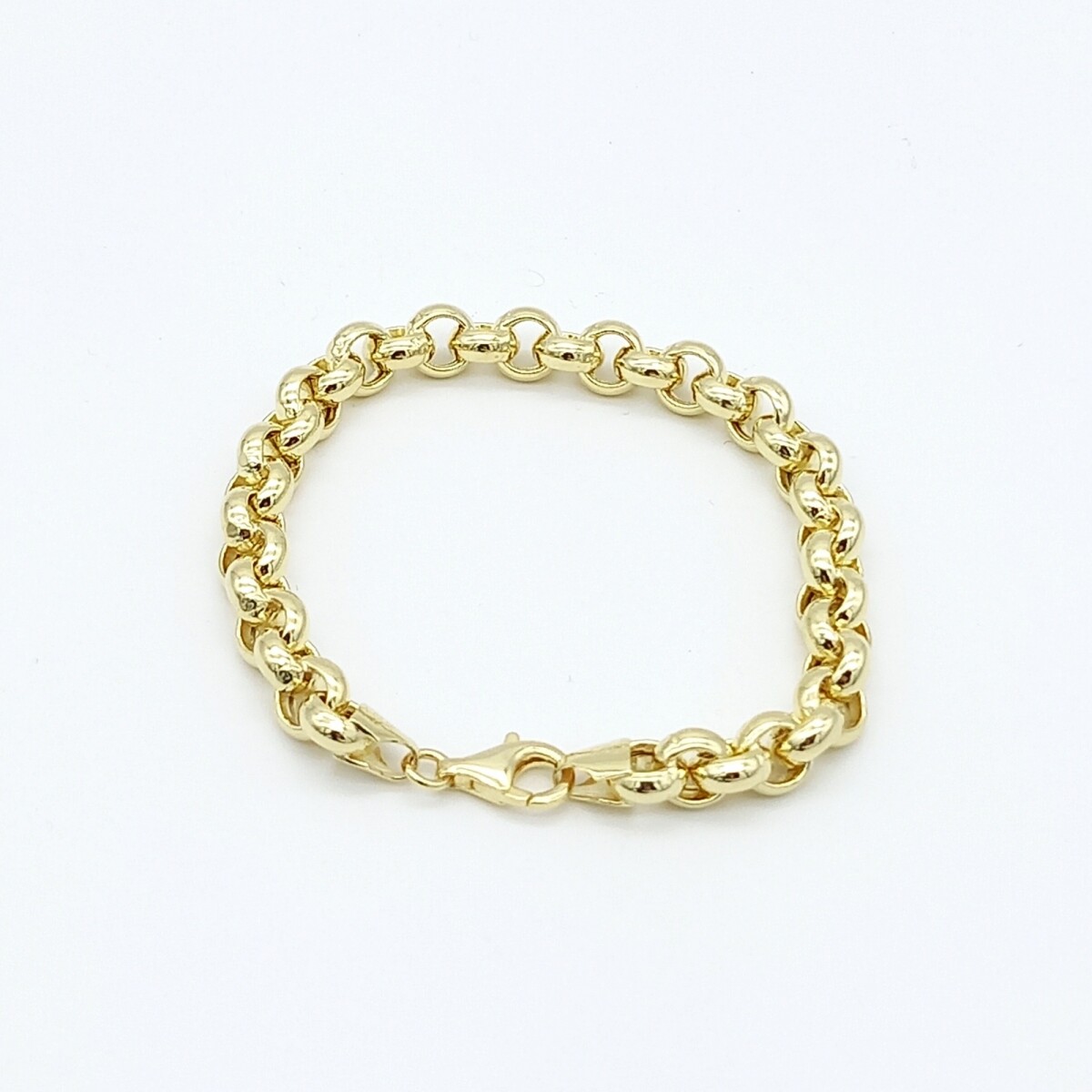 Pulsera de plata 925 con baño de oro amarillo, ROLO. 