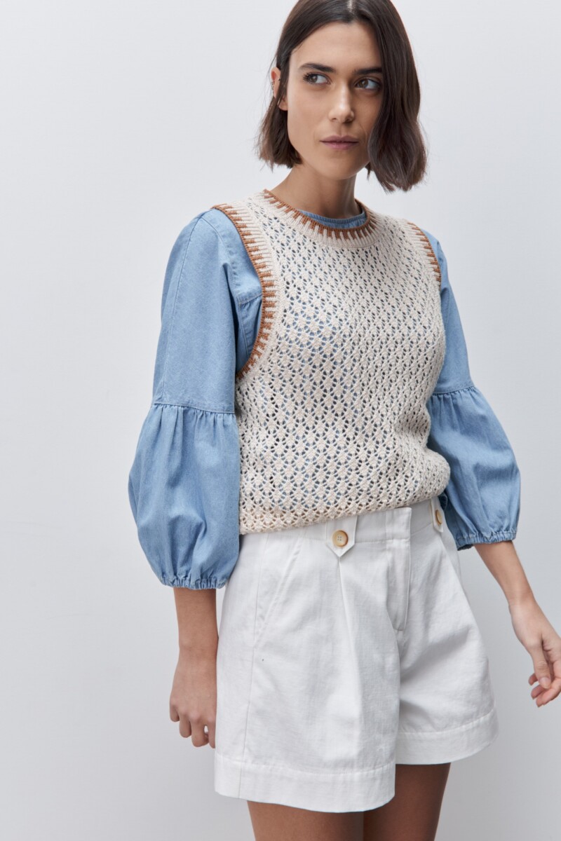 SHORT SOLI Blanco
