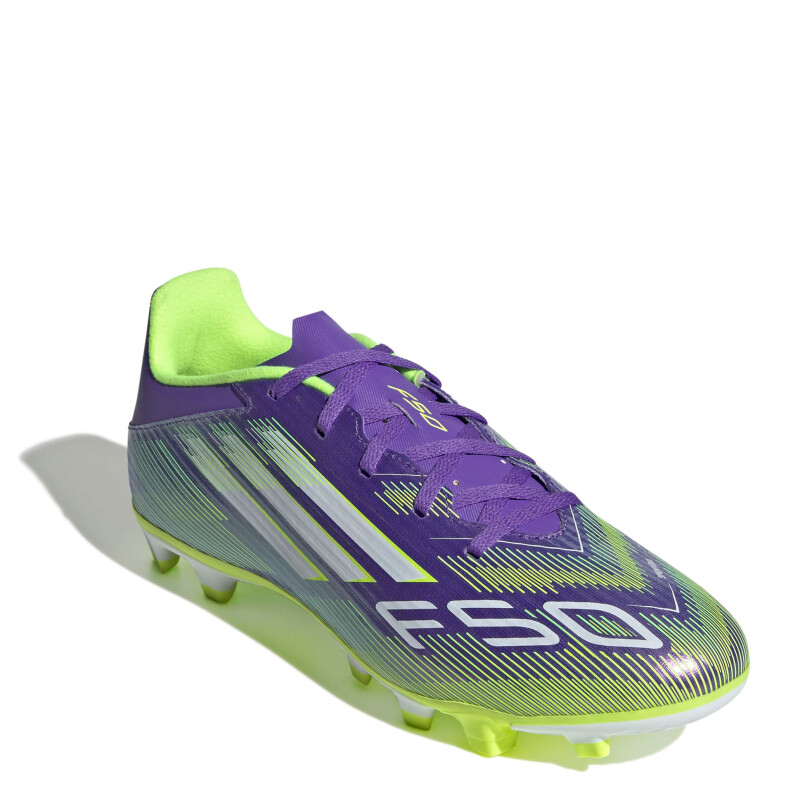 Championes de Fútbol 11 Hombre Adidas F50 Club FG/MG Púrpura - Blanco - Amarillo Limon