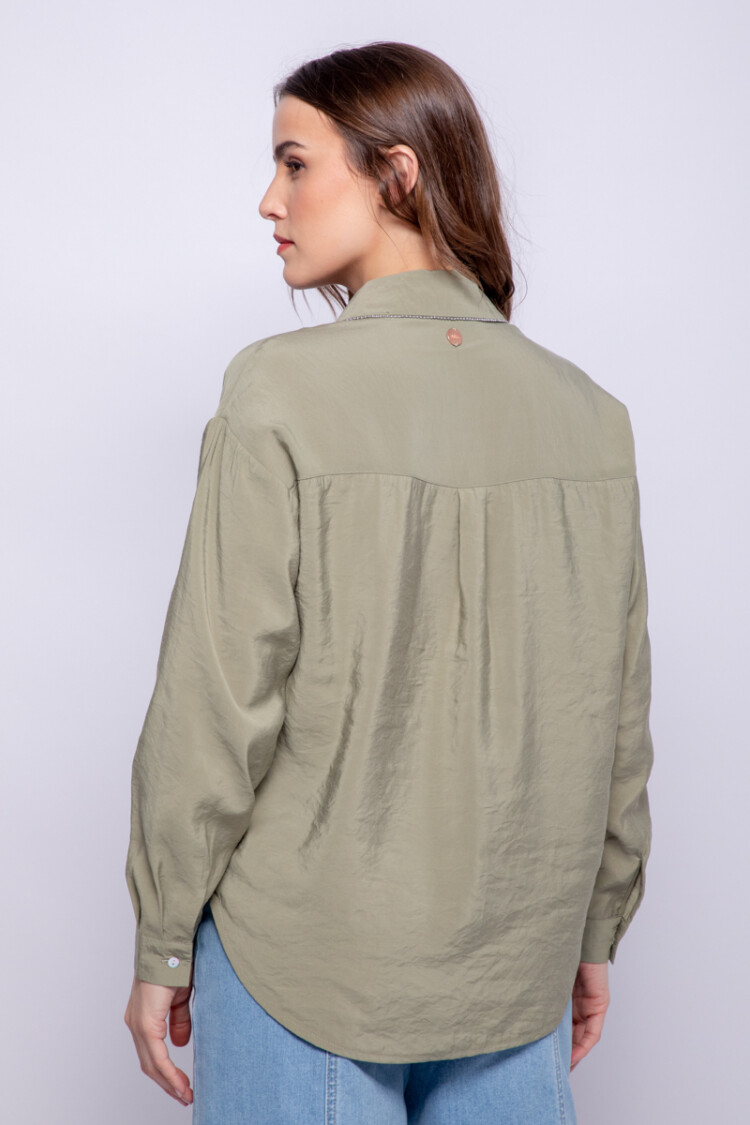 CAMISA DIAGONAL Verde Militar