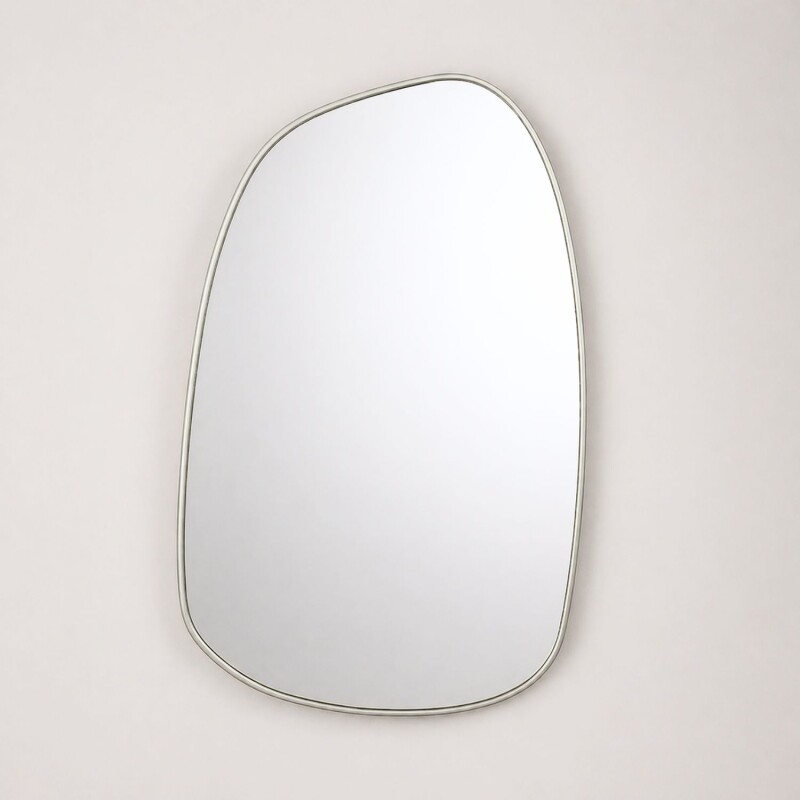 Espejo Lumax Anador Diseño Moderno Irregular 50 x 80cm Blanco