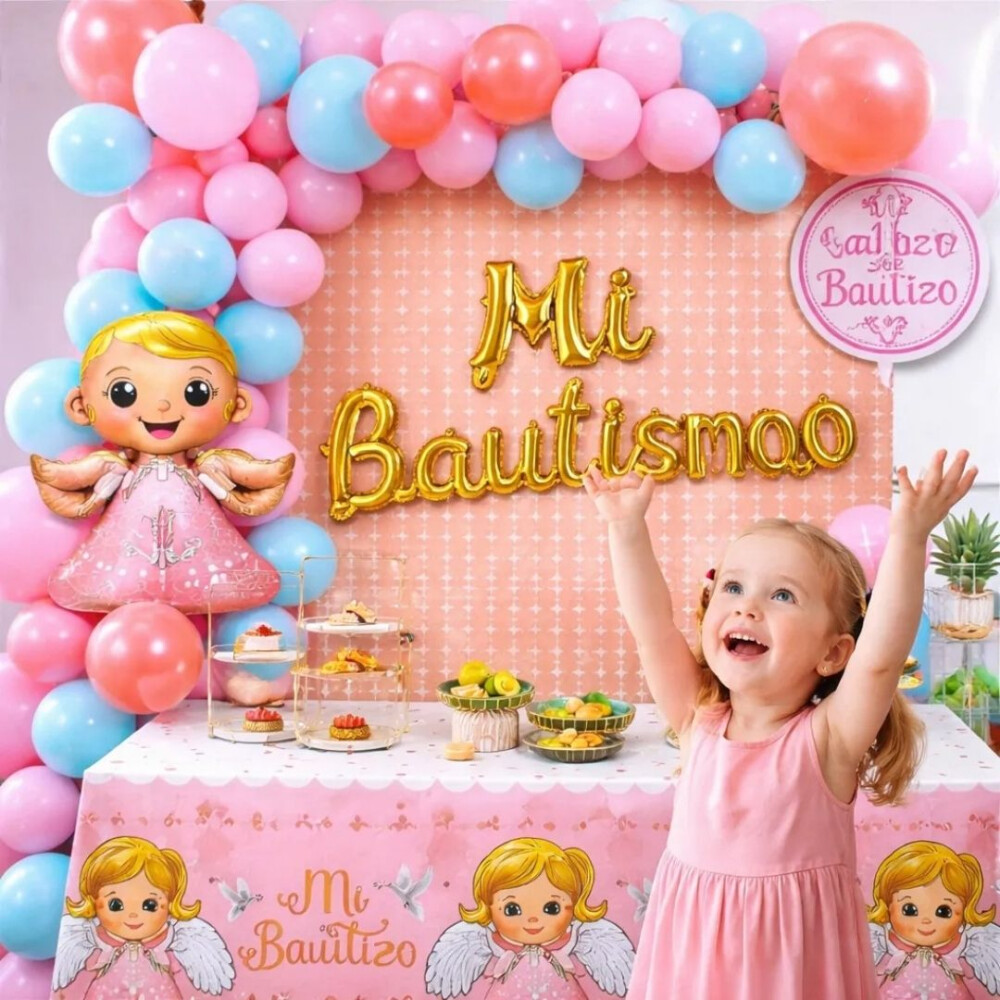 Kit De Decoración De Globos, Tema Bautismo Kit De Decoración De Globos, Tema Bautismo