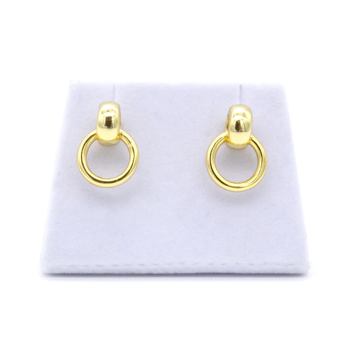 Par de caravanas de plata 925 con baño de oro amarillo. 