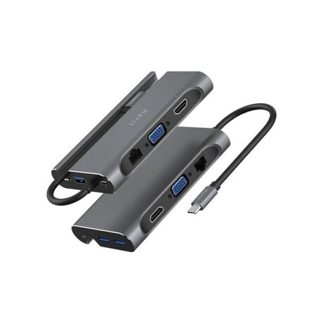 Hub Mulit-puerto Havit Hb4001 7 En 1 P/usb, Hdmi, Ethernet, Vga C/soporte Para Celular Hub Mulit-puerto Havit Hb4001 7 En 1 P/usb, Hdmi, Ethernet, Vga C/soporte Para Celular