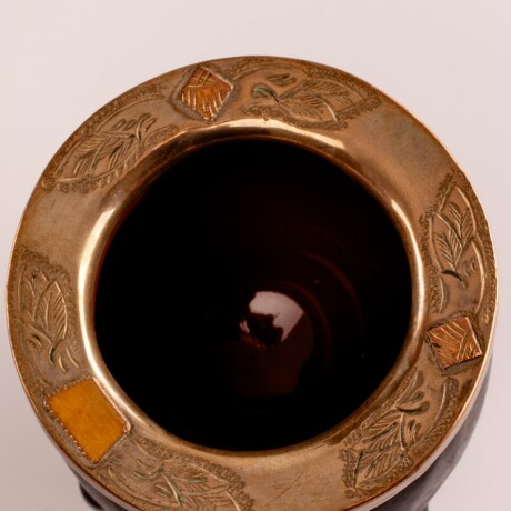 Mate Cerámica Plata y Oro C4