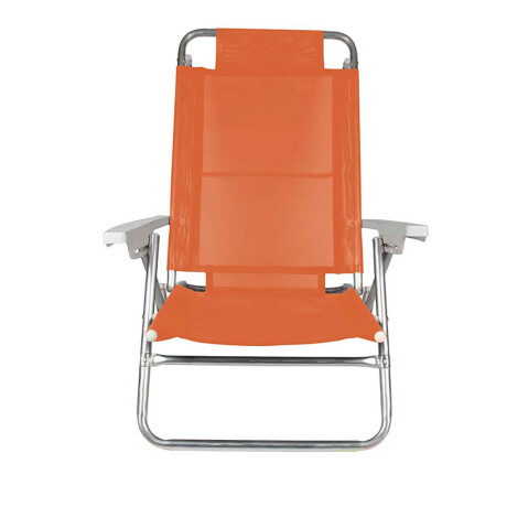 Silla Reposera Mor Summer Aluminio 6 Posiciones Naranja