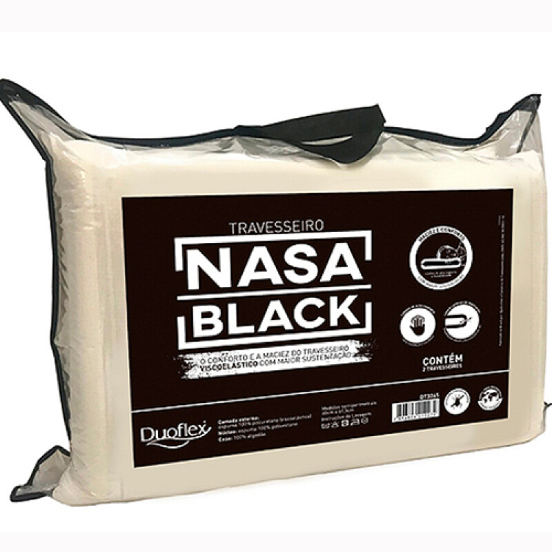 PACK x 2 ALMOHADAS MDS Nasa Viscolástica Black Sin color