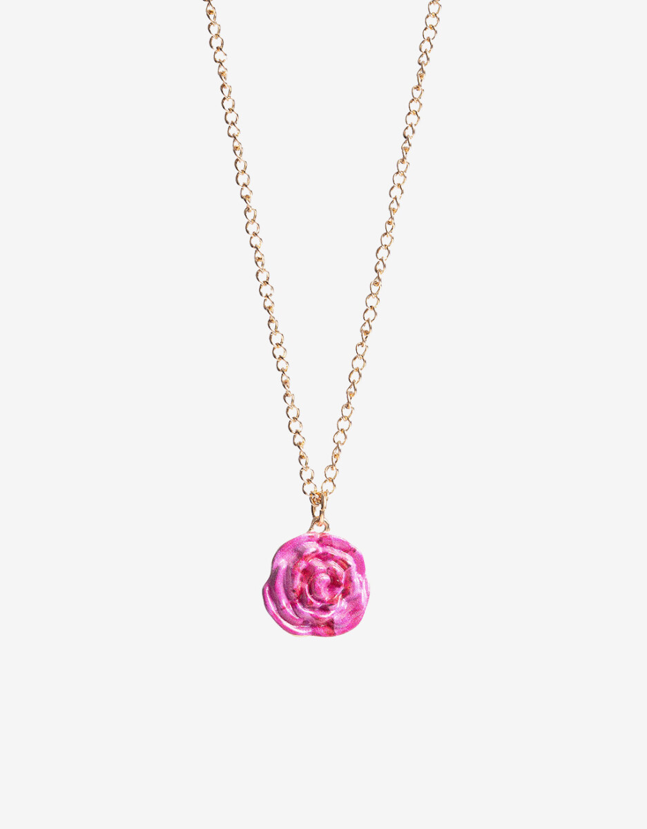 Cadena Corta Con Dije Flor Escorpio 