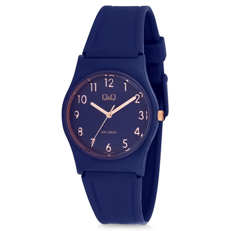 Reloj Q&Q PVC Dama Análogo Con Correa De Silicona Azul-Oscuro