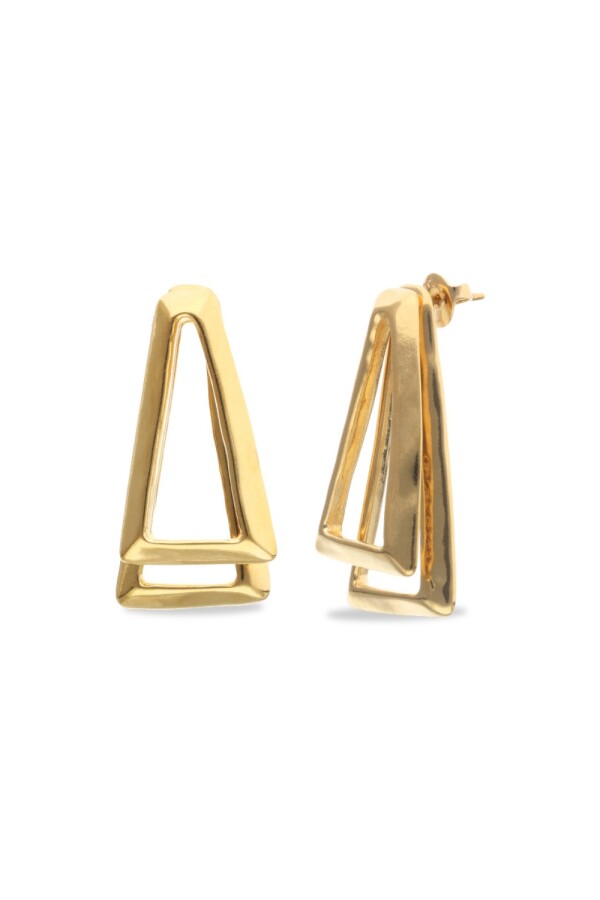 PENDIENTES DE ALEACIÓN DE METALES BAÑADOS EN ORO 18K Pendiente