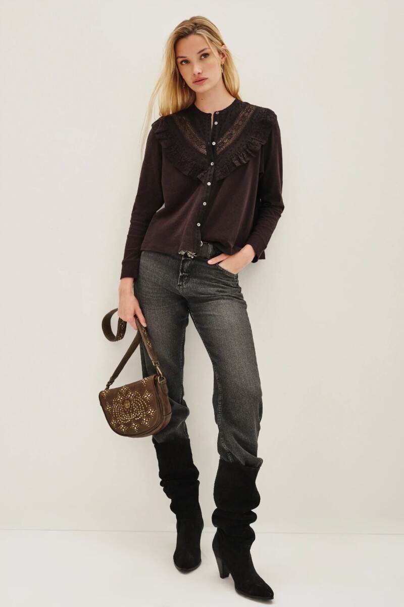 Camisa Bassa Long Negro