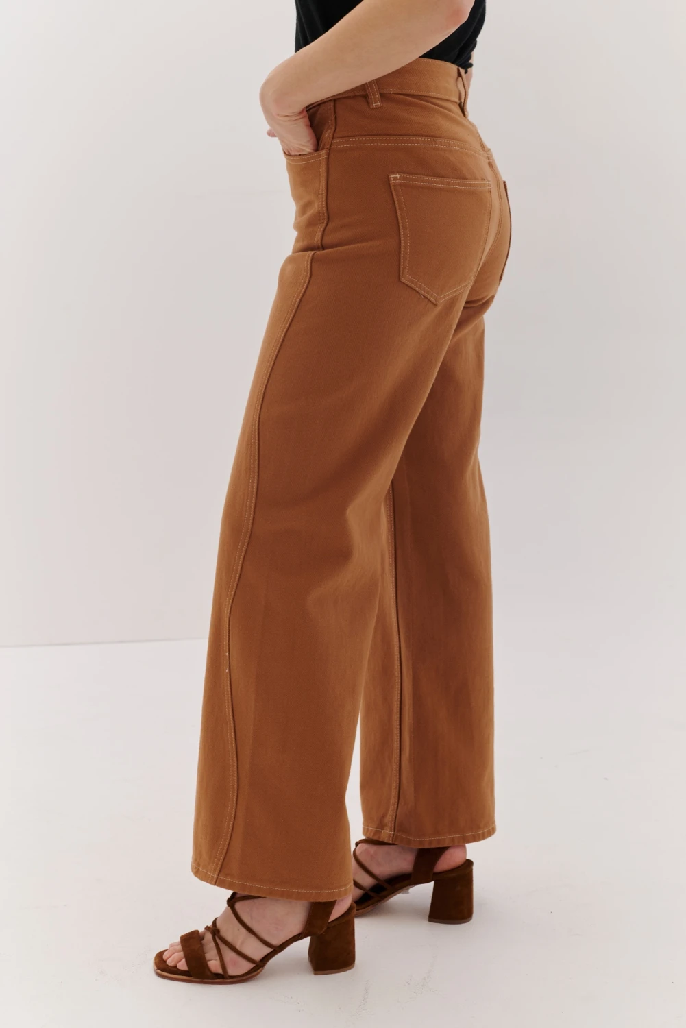 PANTALON ONDAS camel 5