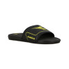 Diadora Isola Ojota Tira Ancha Con Logo - Negro/amarillo Negro-amarillo