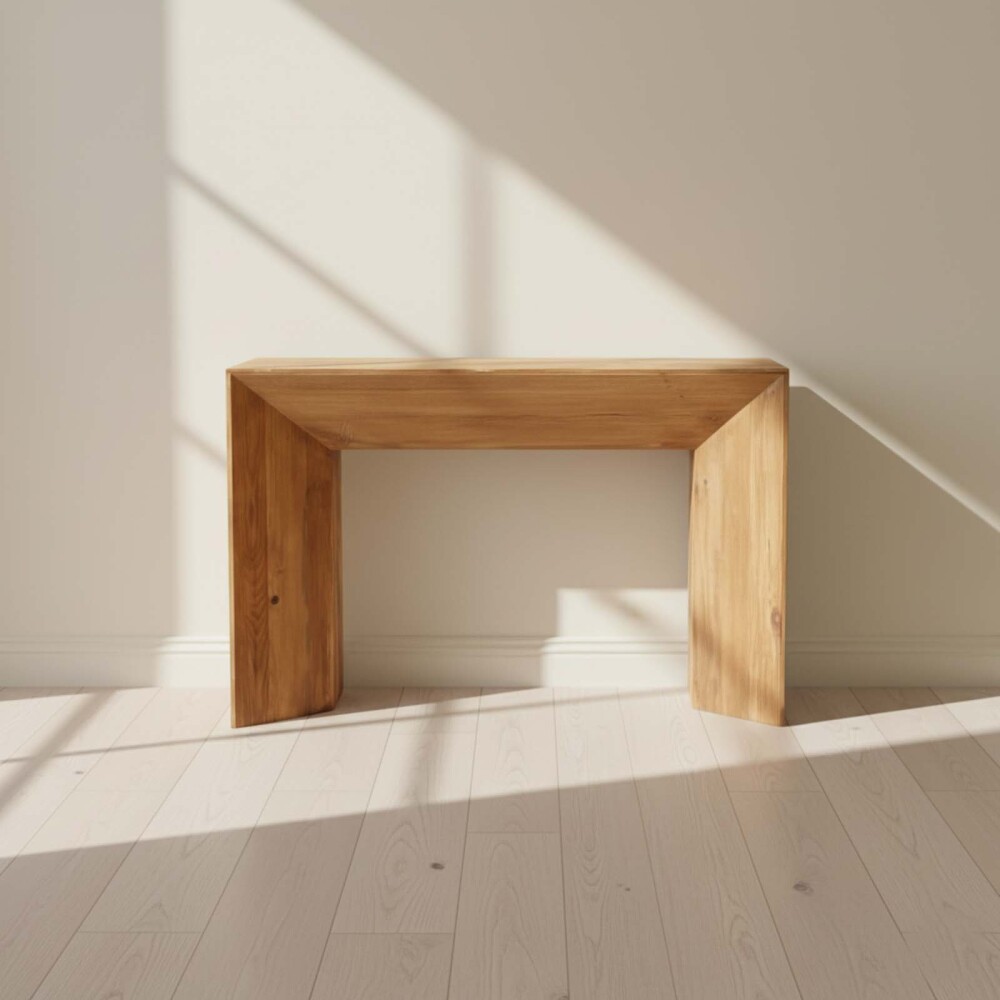 CONSOLA MADERA NATURAL-BEIGE VOLCANO NATURAL