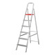 Escalera De Aluminio Tijera 6 Escalones Plegable Gris