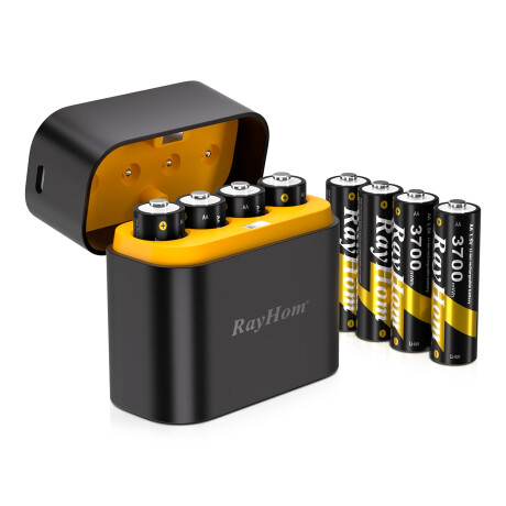 Cargador Rayhom para 4 Pilas Aa + 8 Pilas Aa 1,5V 3700MWH 001
