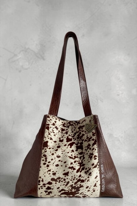 Cartera TRIVA Multifunción Marrón Con Pelo Linea Ottenta Basic Cartera TRIVA Multifunción Marrón Con Pelo Linea Ottenta Basic