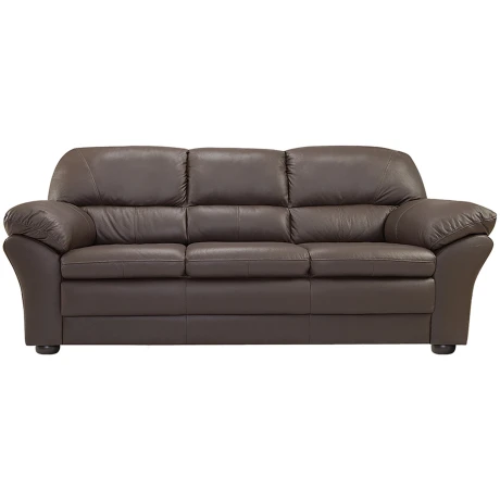 Sillon 3 cuerpos Cuero Natural Chocolate