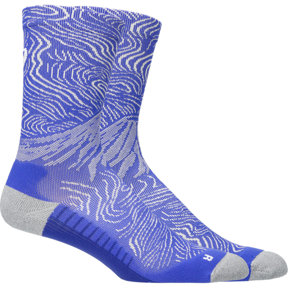 Medias Running Fujitrail Graphic Crew Sock Unisex Cobalt Burst/cream