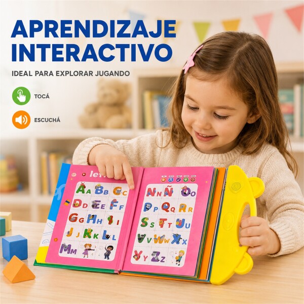 Libro Didáctico Interactivo Bilingüe con 20 Hojas Táctiles DISEÑO 1