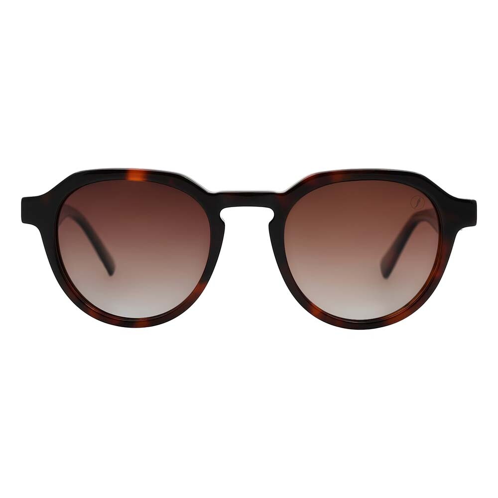 Lentes De Sol De Acetato Redondo Ivete Sangalo Gradiente Marón/Tortuga
