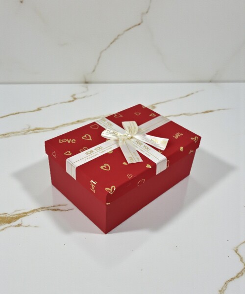 Caja rigida - 15,5x22,5x9,5 cm ROJO- For You