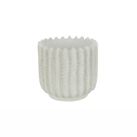 MACETA CEMENTO BLANCO FINNI