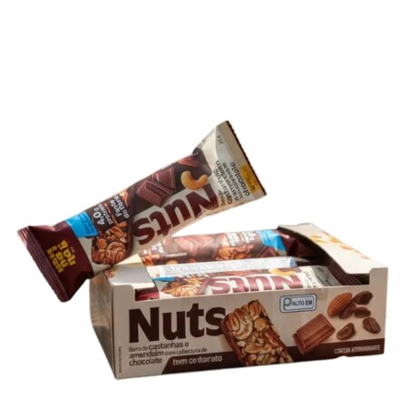 Barras saludables Nutsbar Caja x12 Banana Brasil Castañas y Chocolate