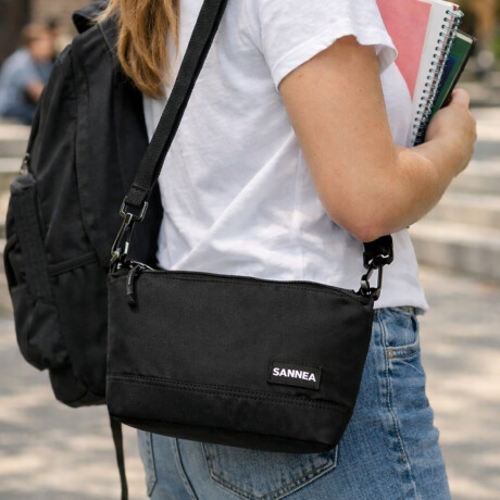 Lunchera térmica 6L con asa y correa para colgar 23x14x20cm Negro