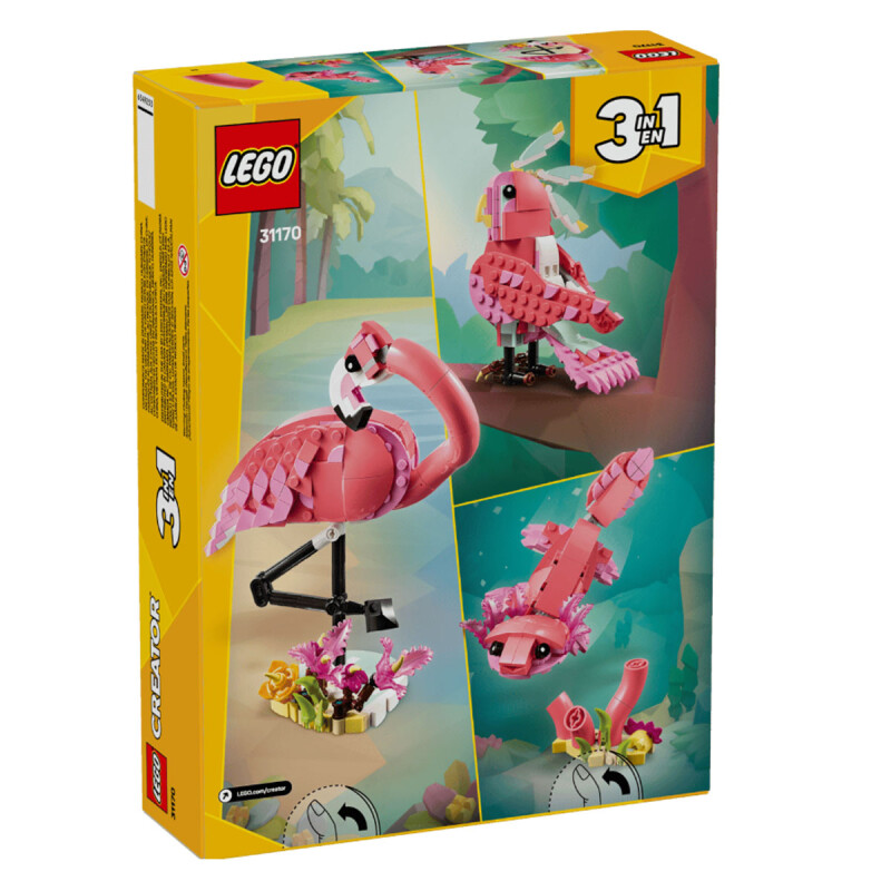 Flamenco Rosa Fauna Salvaje Sets 3 en 1 Creator Lego Flamenco Rosa Fauna Salvaje Sets 3 en 1 Creator Lego