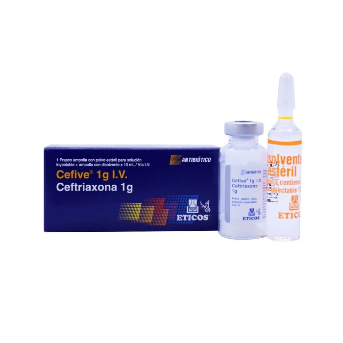 CEFIVE 1 GR.I.V. CJ X 1 AMPOLLA única