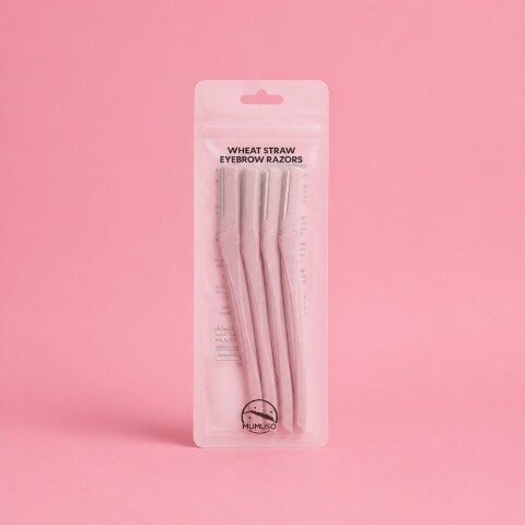 NAVAJAS PARA CEJAS DE PAJA DE TRIGO (PAQUETE DE 4/ROSA) NAVAJAS PARA CEJAS DE PAJA DE TRIGO (PAQUETE DE 4/ROSA)