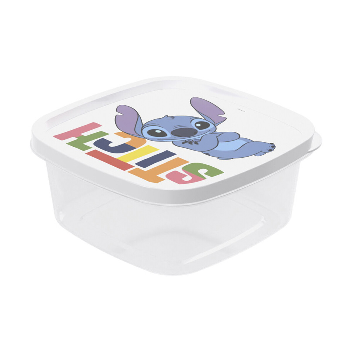 Pote Cuadrado Plástico Stitch 1,1 Lts 
