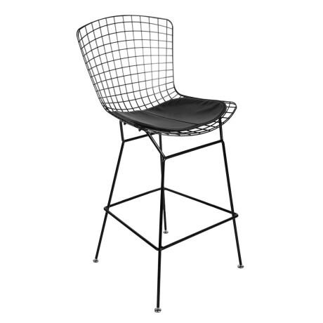 BUTACA TABURETE BAR METAL NEGRO BERTOIA
