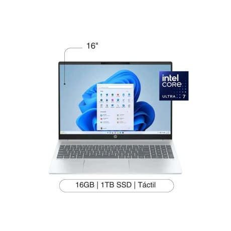 Notebook HP Omnibook 5 16-AF1017WM 16' 2K Touch 1TB / 16GB Core Ultra 7 Notebook HP Omnibook 5 16-AF1017WM 16' 2K Touch 1TB / 16GB Core Ultra 7