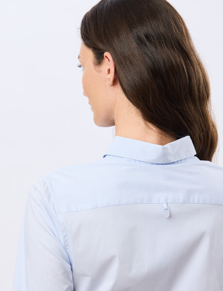 CAMISA RAYADA Celeste