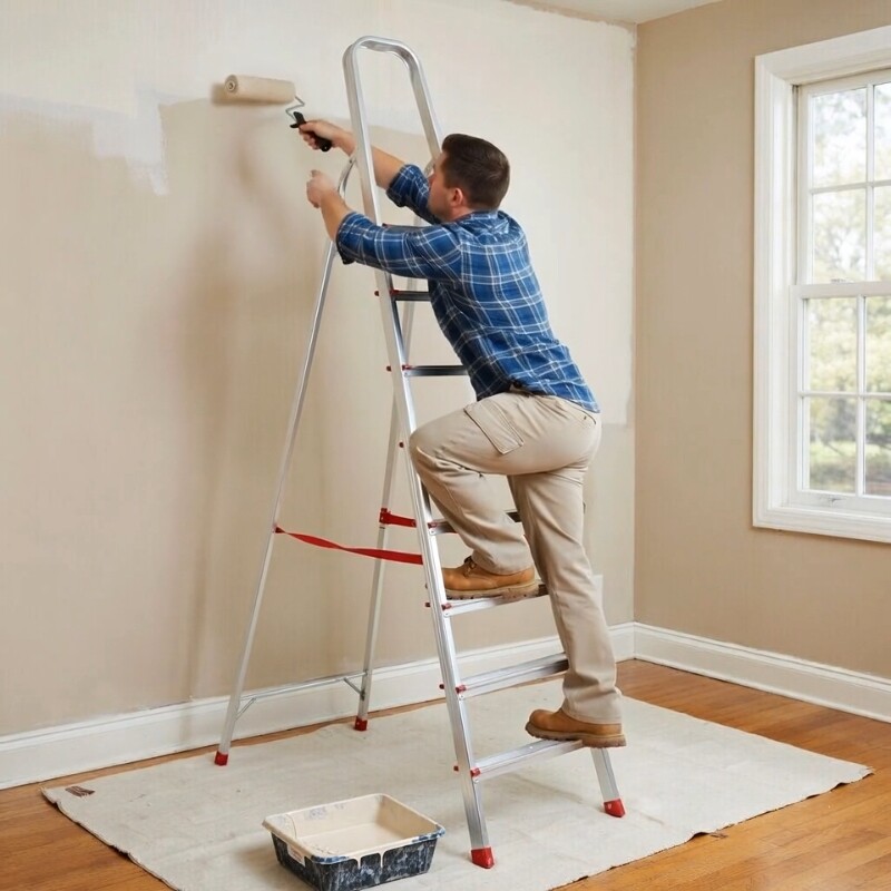 GALOX ESCALERA ALUMINIO FAMILIAR PANTHER 8 ESCALONES Galox Escalera Aluminio Familiar Panther 8 Escalones