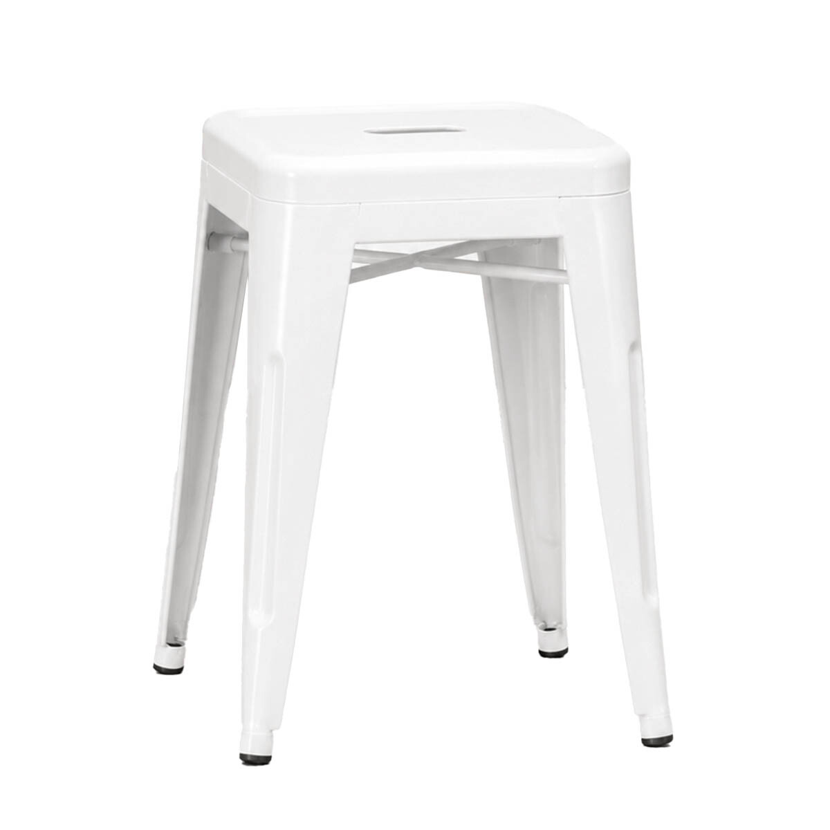 Banco Taburete Metálico Tolix Calidad Cocina Jardín - Blanco 
